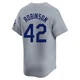 Jackie Robinson ＃42 Los Angeles Dodgers Limited Men's Gray Away 2024 World Series Jersey