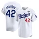 Jackie Robinson ＃42 Los Angeles Dodgers Limited Men's White Home 2025 World Series Jersey