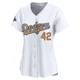 Jackie Robinson ＃42 Los Angeles Dodgers Limited Women's Gold White 2025 Collection Jersey
