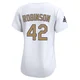 Jackie Robinson ＃42 Los Angeles Dodgers Limited Women's Gold White 2025 Collection Jersey
