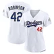 Jackie Robinson ＃42 Los Angeles Dodgers Limited Women's Gold White 2026 Collection Stadium Jersey