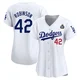Jackie Robinson ＃42 Los Angeles Dodgers Limited Women's White Home 2024 World Series Jersey