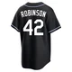 Jackie Robinson ＃42 Los Angeles Dodgers Replica Men's Black Fashion Out Jersey