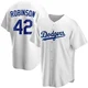 Jackie Robinson ＃42 Los Angeles Dodgers Replica Men's White Home Jersey