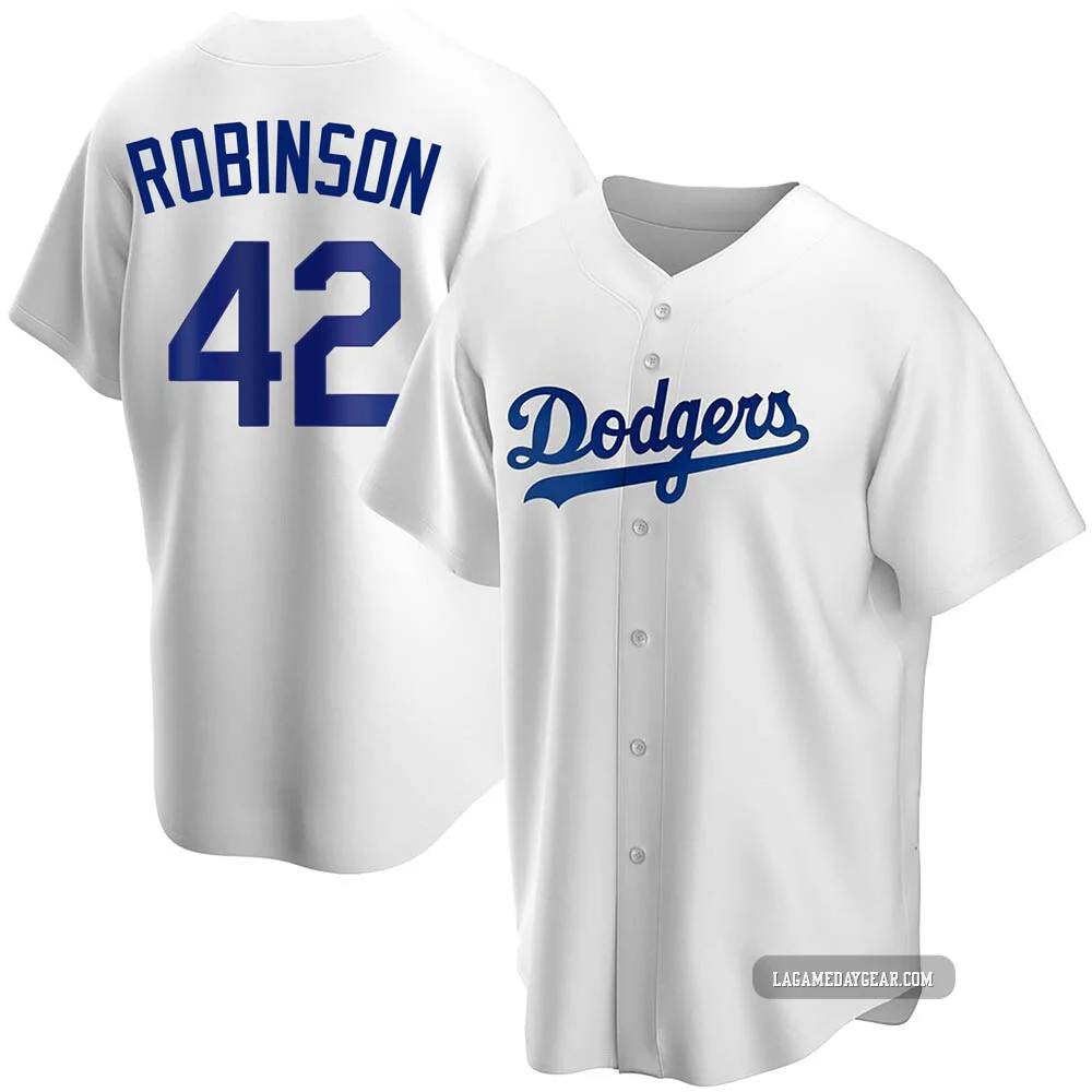 Jackie Robinson ＃42 Los Angeles Dodgers Replica Youth White Home Jersey