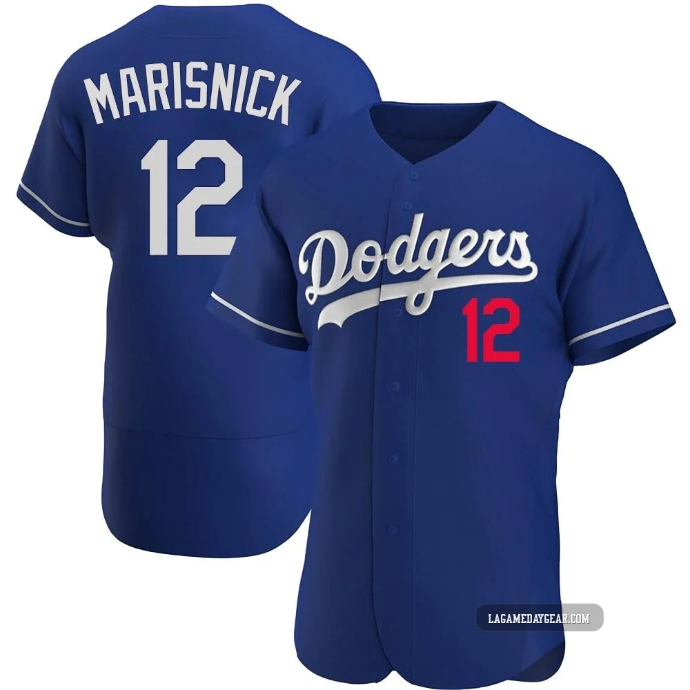 Jake Marisnick ＃12 Los Angeles Dodgers Authentic Men's Royal Alternate Jersey