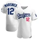 Jake Marisnick ＃12 Los Angeles Dodgers Authentic Men's White Home Jersey