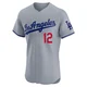 Jake Marisnick ＃12 Los Angeles Dodgers Elite Men's Gray Road Jersey