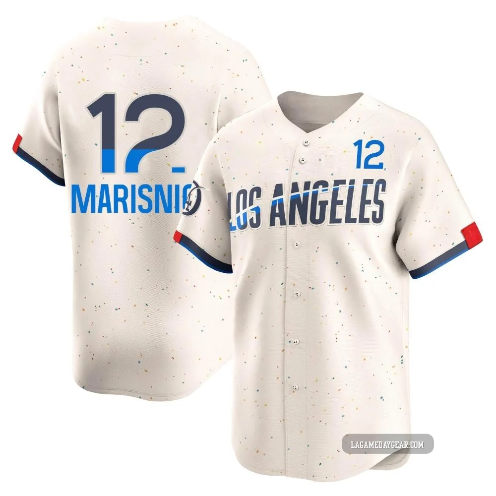 Jake Marisnick ＃12 Los Angeles Dodgers Limited Men's Cream 2024 City Connect Jersey