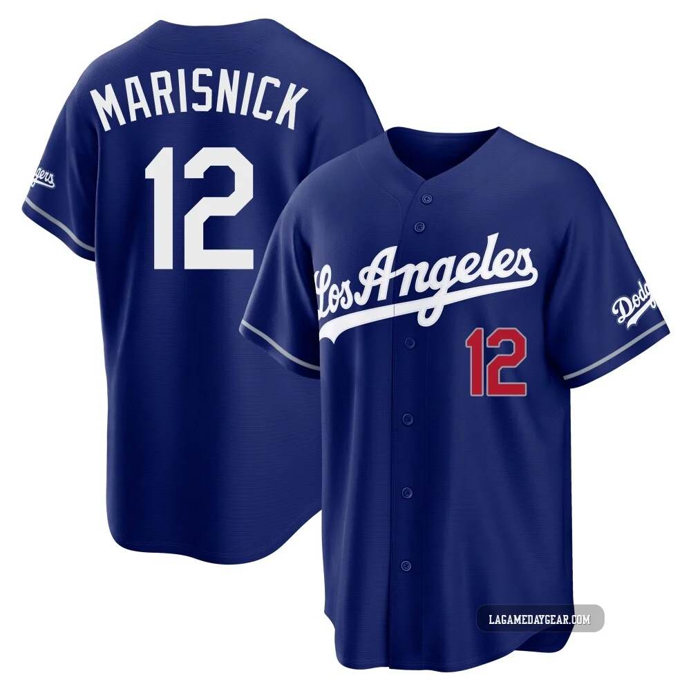 Jake Marisnick ＃12 Los Angeles Dodgers Limited Men's Royal Alternate Stadium Jersey