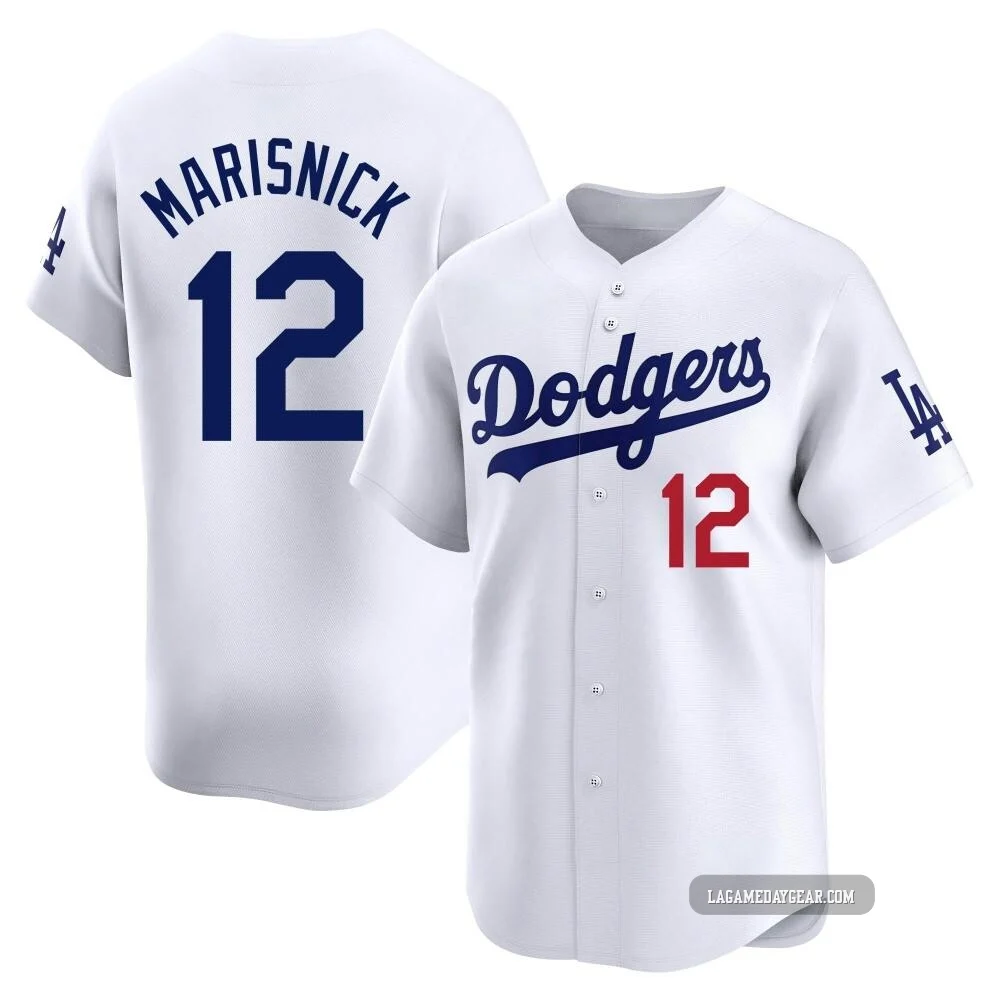 Jake Marisnick ＃12 Los Angeles Dodgers Limited Men's White Home Jersey