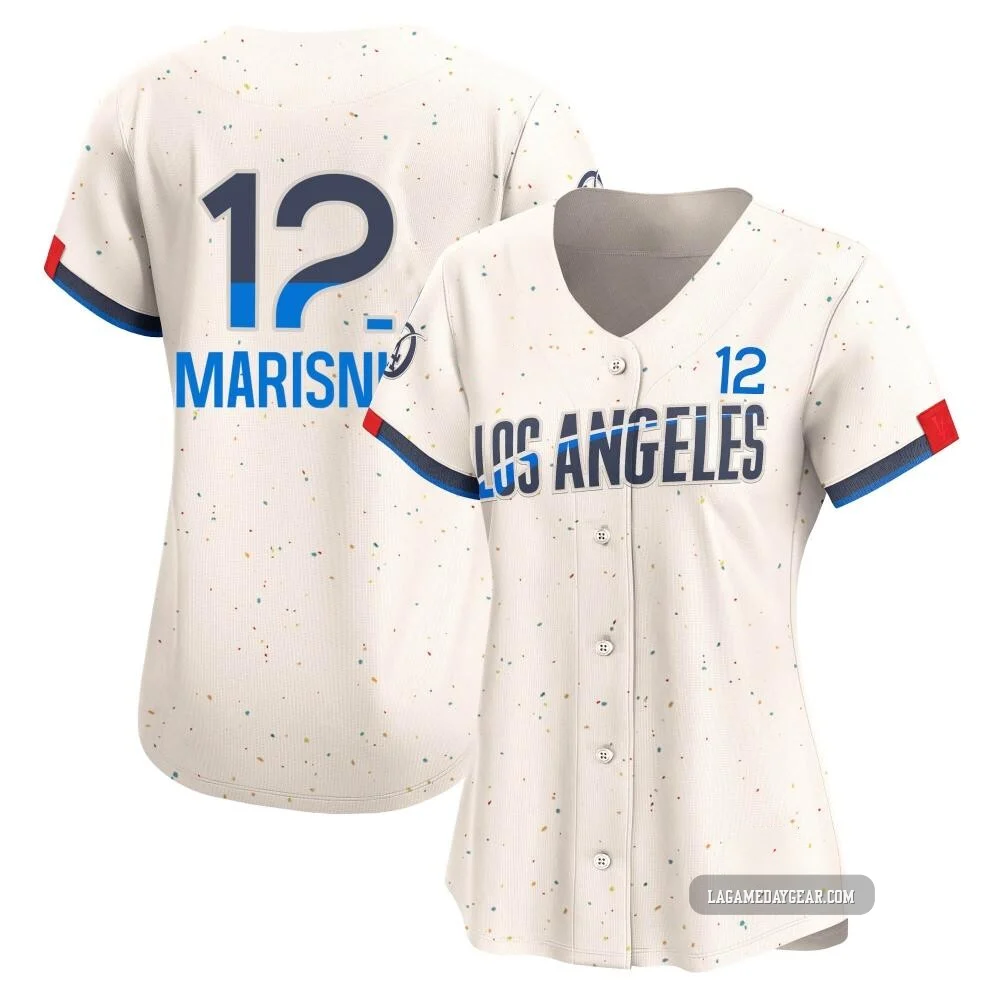 Jake Marisnick ＃12 Los Angeles Dodgers Limited Women's Cream 2024 City Connect Jersey