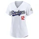 Jake Marisnick ＃12 Los Angeles Dodgers Limited Women's Gold White 2026 Collection Stadium Jersey