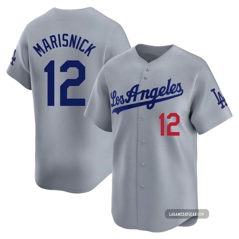Jake Marisnick ＃12 Los Angeles Dodgers Limited Youth Gray Away Jersey