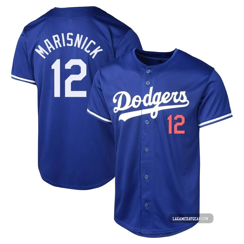 Jake Marisnick ＃12 Los Angeles Dodgers Limited Youth Royal Alternate Jersey