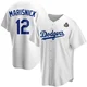 Jake Marisnick ＃12 Los Angeles Dodgers Replica Men's White Home 2024 World Series Jersey