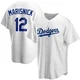 Jake Marisnick ＃12 Los Angeles Dodgers Replica Youth White Home Jersey