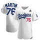 J.D. Martin ＃76 Los Angeles Dodgers Authentic Men's White Home Official 2024 World Series Jersey