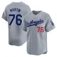 J.D. Martin ＃76 Los Angeles Dodgers Limited Men's Gray Away Jersey