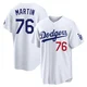 J.D. Martin ＃76 Los Angeles Dodgers Limited Men's White Home Stadium Jersey