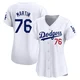 J.D. Martin ＃76 Los Angeles Dodgers Limited Women's White Home Jersey
