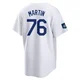 J.D. Martin ＃76 Los Angeles Dodgers Replica Youth White 2024 World Tour Seoul Series Home Jersey