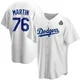 J.D. Martin ＃76 Los Angeles Dodgers Replica Youth White Home 2024 World Series Jersey