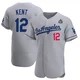 Jeff Kent ＃12 Los Angeles Dodgers Authentic Men's Gray Away Official 2024 World Series Jersey