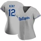 Jeff Kent ＃12 Los Angeles Dodgers Authentic Women's Gray Road Jersey