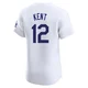 Jeff Kent ＃12 Los Angeles Dodgers Elite Men's White Home 2024 World Series Jersey