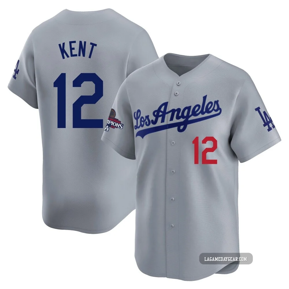 Jeff Kent ＃12 Los Angeles Dodgers Limited Youth Gray Away World Series Champions Jersey