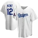 Jeff Kent ＃12 Los Angeles Dodgers Replica Men's White Home 2024 World Series Champions Jersey