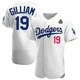 Jim Gilliam ＃19 Los Angeles Dodgers Authentic Men's White Home Official 2024 World Series Jersey