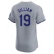 Jim Gilliam ＃19 Los Angeles Dodgers Elite Men's Gray Road Jersey