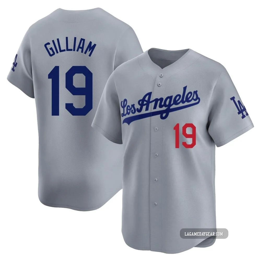 Jim Gilliam ＃19 Los Angeles Dodgers Limited Men's Gray Away Jersey