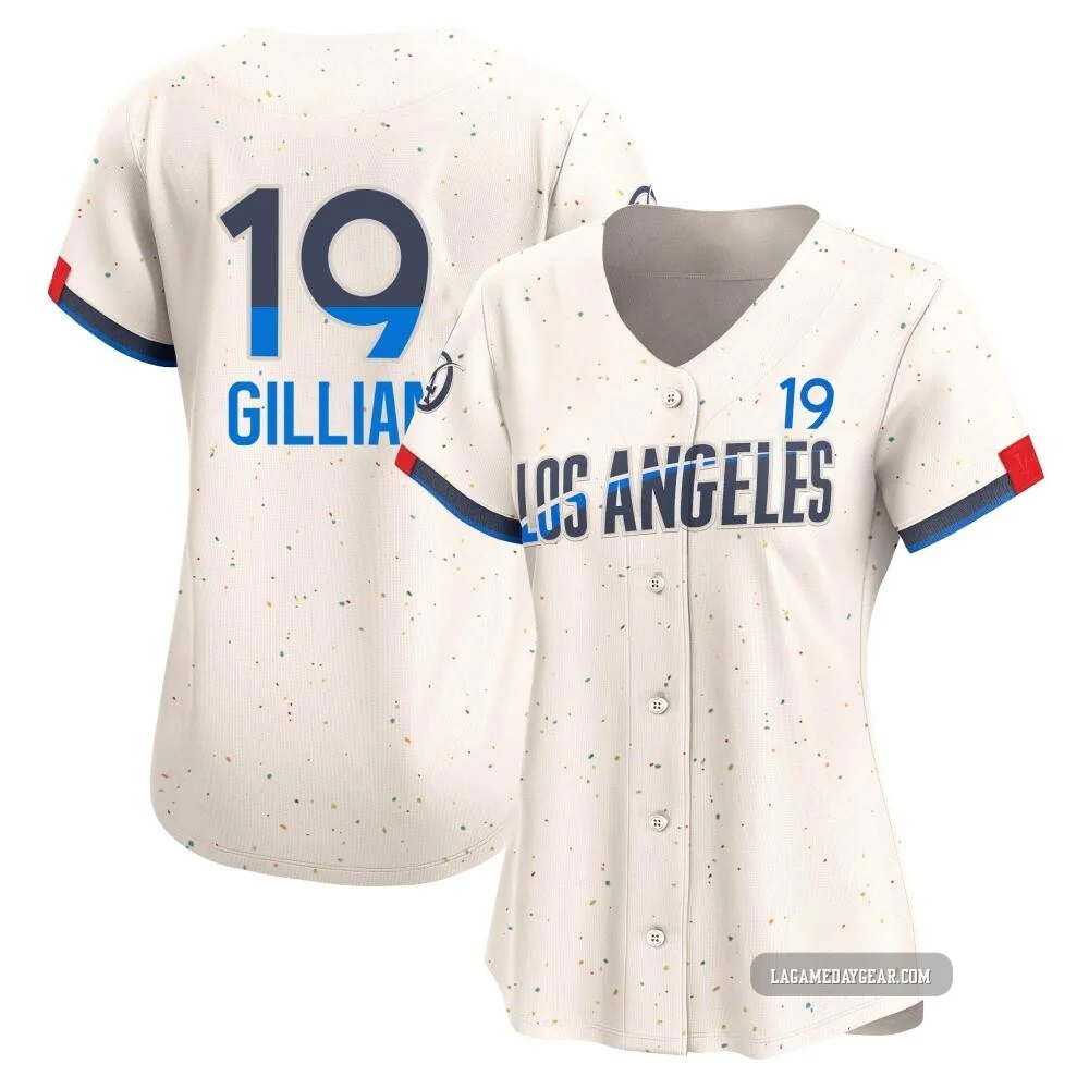 Jim Gilliam ＃19 Los Angeles Dodgers Limited Women's Cream 2024 City Connect Jersey
