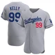 Joe Kelly ＃99 Los Angeles Dodgers Authentic Men's Gray Away Jersey