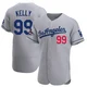 Joe Kelly ＃99 Los Angeles Dodgers Authentic Men's Gray Away Official 2024 World Series Champions Jersey