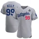 Joe Kelly ＃99 Los Angeles Dodgers Authentic Men's Gray Away Official 2024 World Series Jersey