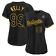 Joe Kelly ＃99 Los Angeles Dodgers Authentic Women's Black Snake Skin City 2024 World Series Jersey