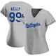 Joe Kelly ＃99 Los Angeles Dodgers Authentic Women's Gray Road 2024 World Series Champions Jersey