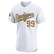 Joe Kelly ＃99 Los Angeles Dodgers Elite Men's Gold White 2025 Collection Jersey