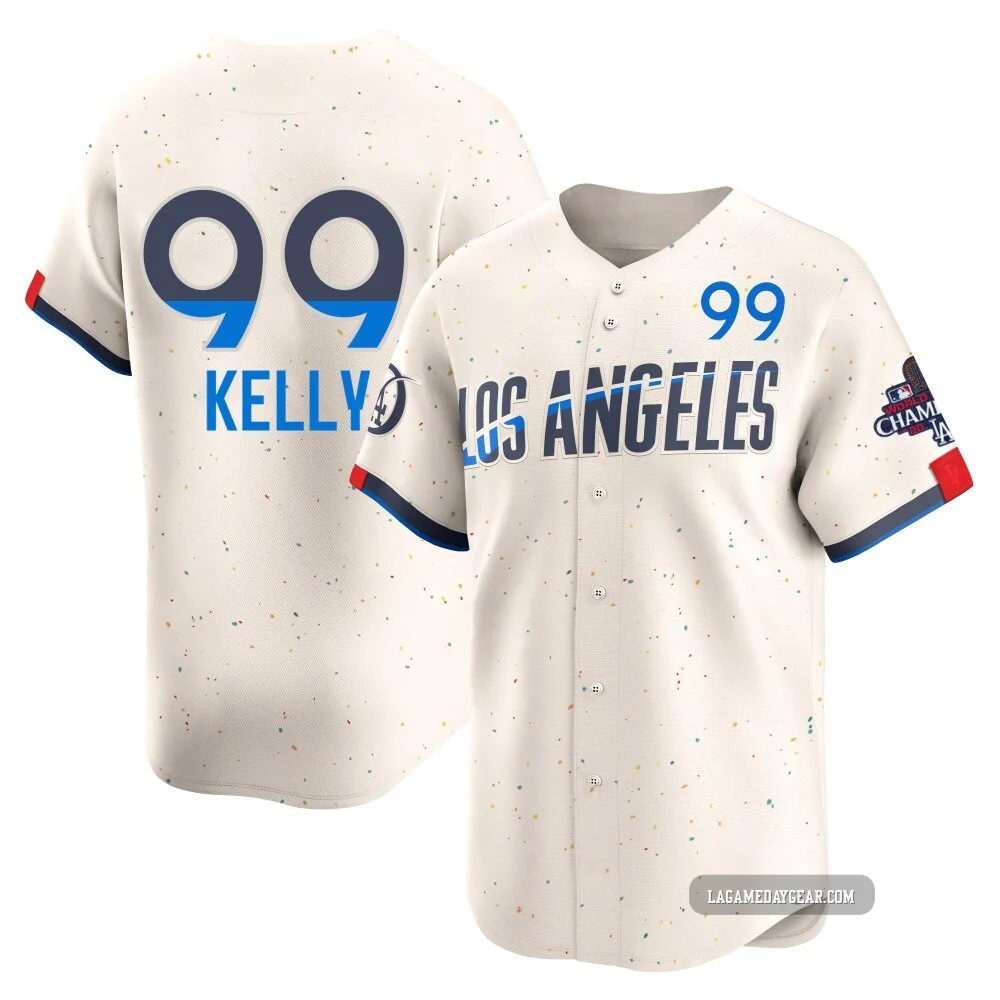 Joe Kelly ＃99 Los Angeles Dodgers Limited Men's Cream 2024 City Connect World Series Champions Jersey