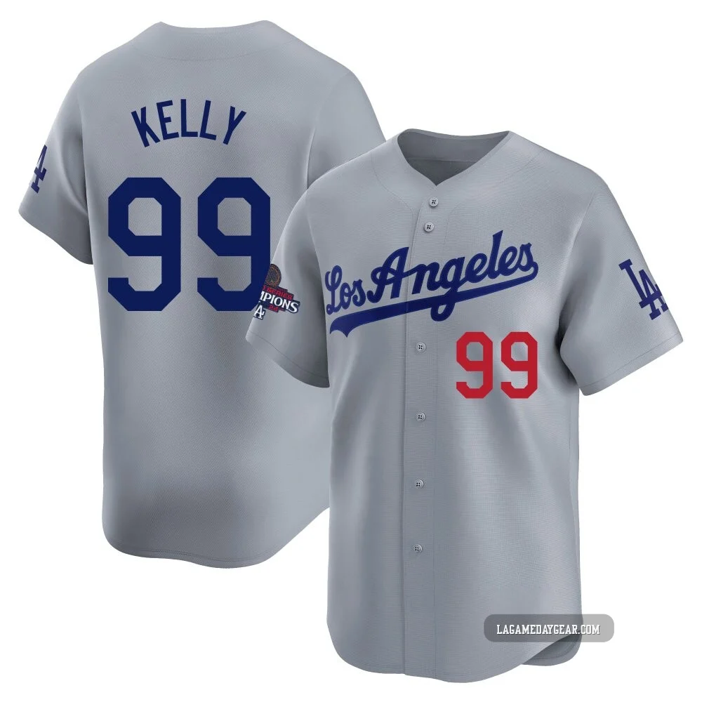 Joe Kelly ＃99 Los Angeles Dodgers Limited Men's Gray Away World Series Champions Jersey