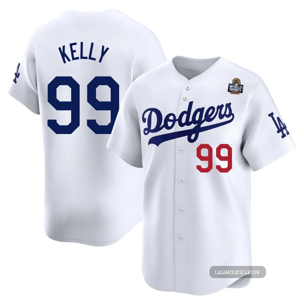 Joe Kelly ＃99 Los Angeles Dodgers Limited Men's White Home 2024 World Series Jersey