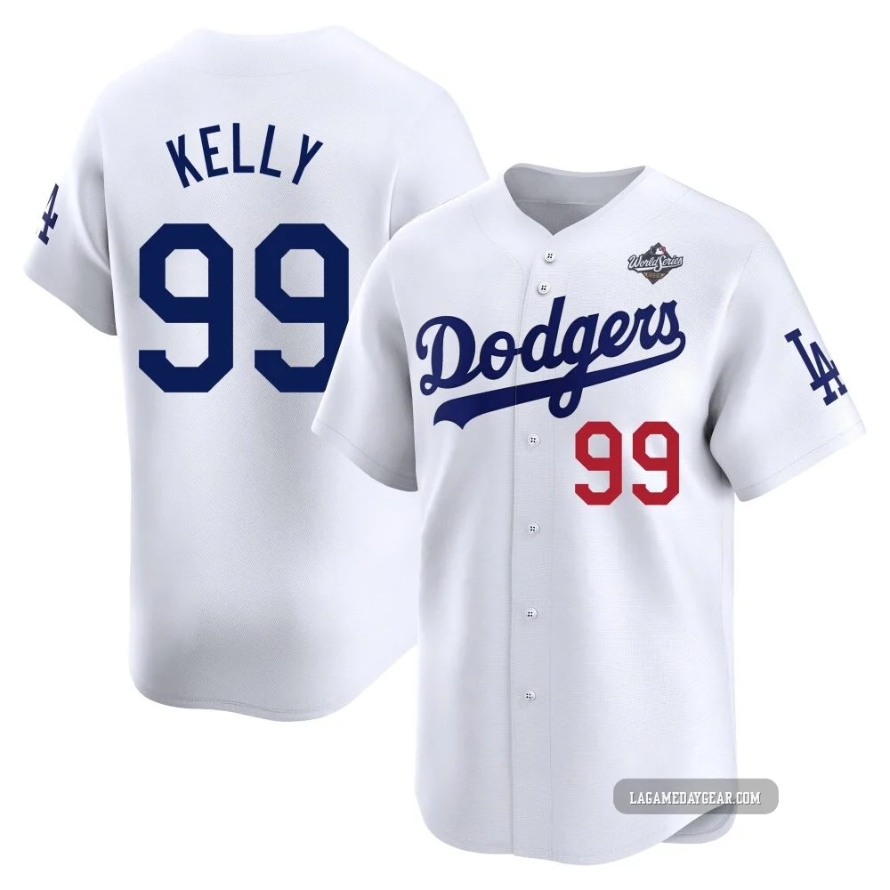 Joe Kelly ＃99 Los Angeles Dodgers Limited Men's White Home 2025 World Series Jersey