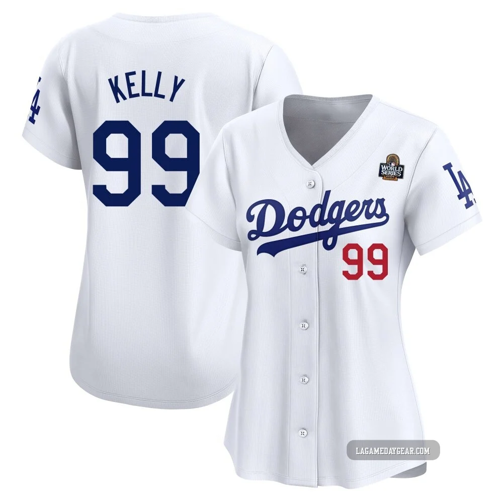 Joe Kelly ＃99 Los Angeles Dodgers Limited Women's White Home 2024 World Series Jersey