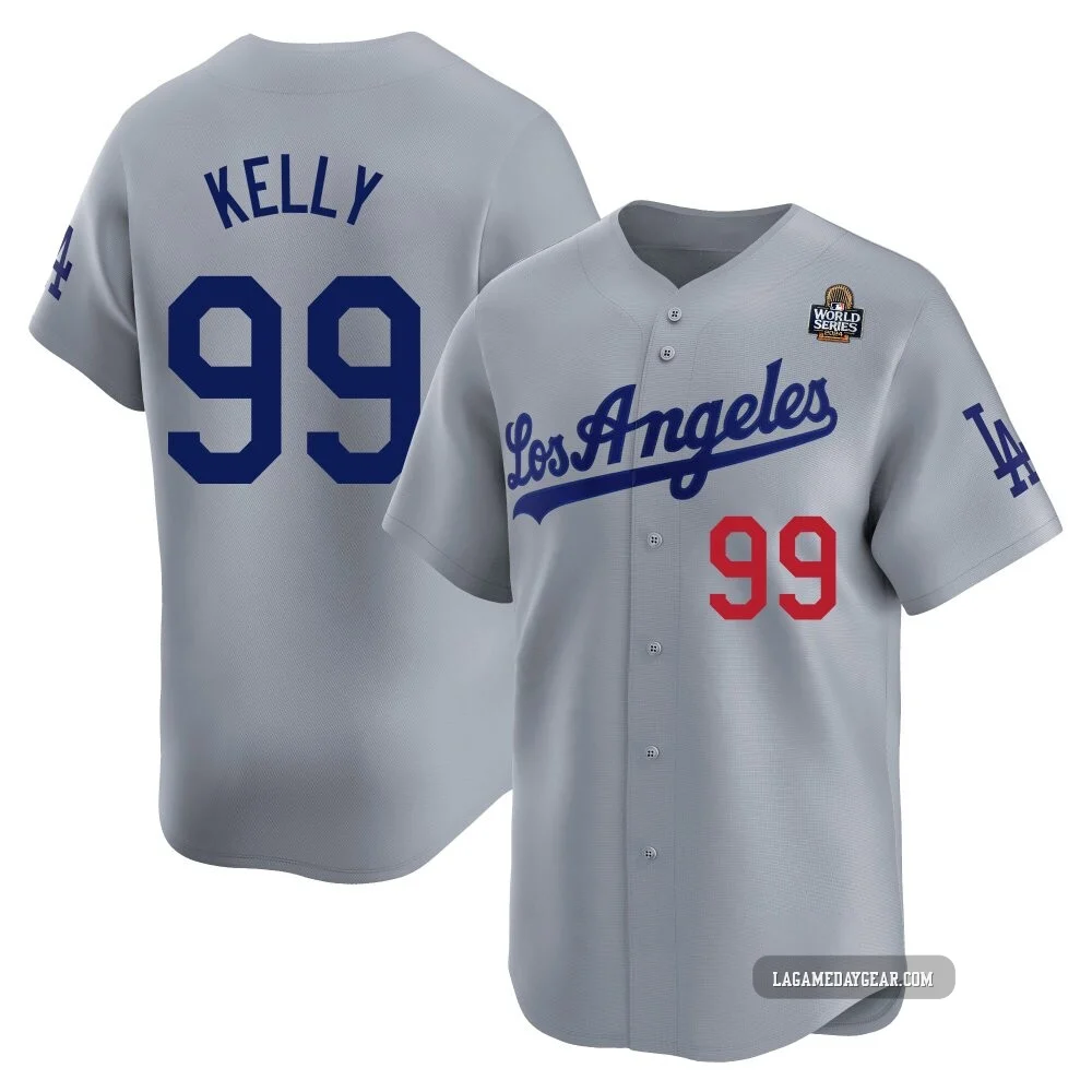 Joe Kelly ＃99 Los Angeles Dodgers Limited Youth Gray Away 2024 World Series Jersey