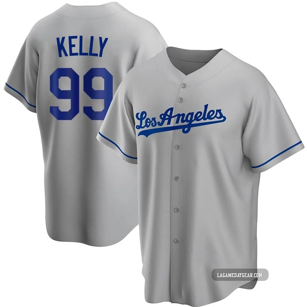 Joe Kelly ＃99 Los Angeles Dodgers Replica Men's Gray Road Jersey