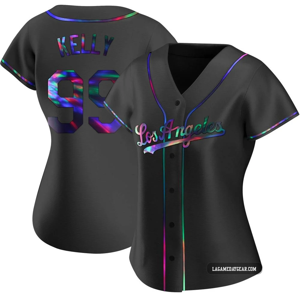 Joe Kelly ＃99 Los Angeles Dodgers Replica Women's Black Holographic Alternate Jersey